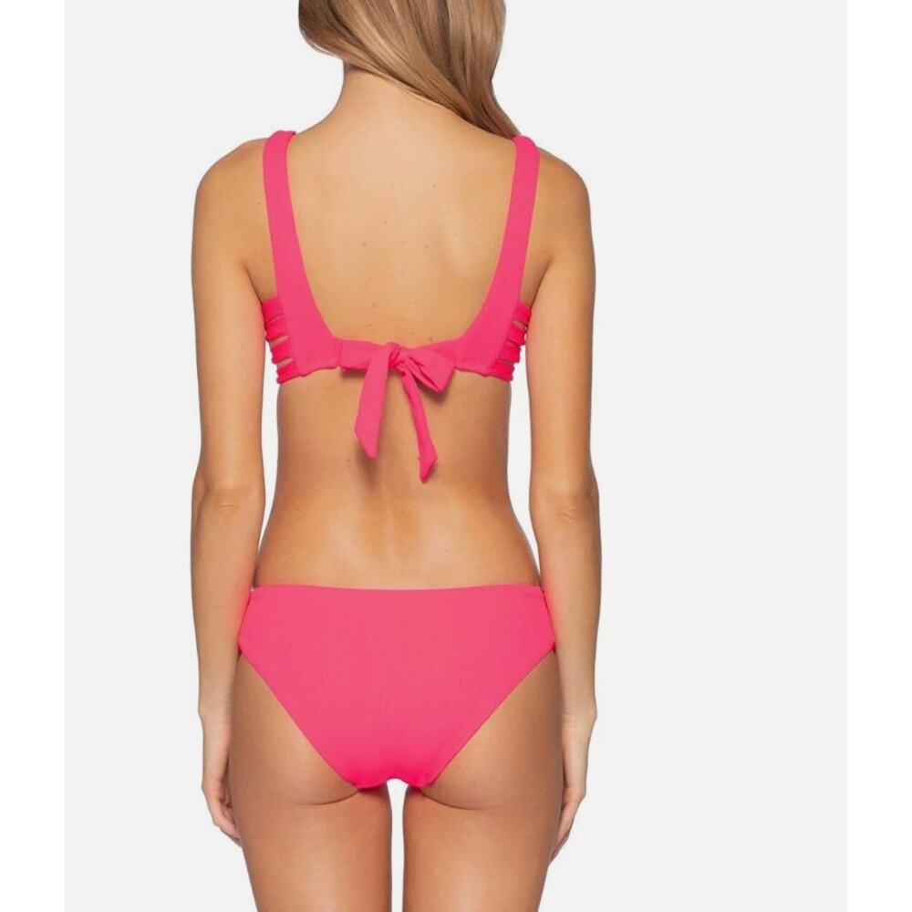 BECCA Hot Pink Scoop Back Bikini
